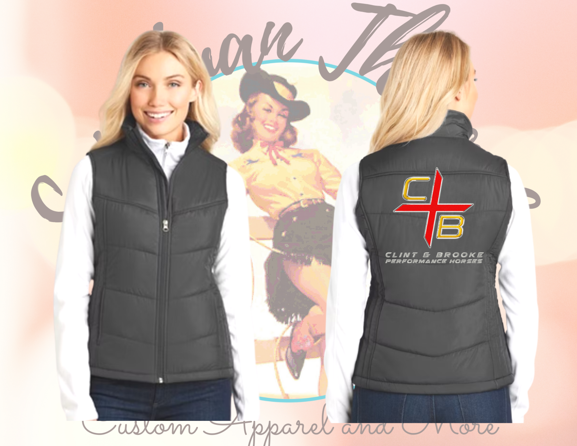 C+B Performance Horses Ladie's Puffy Vest