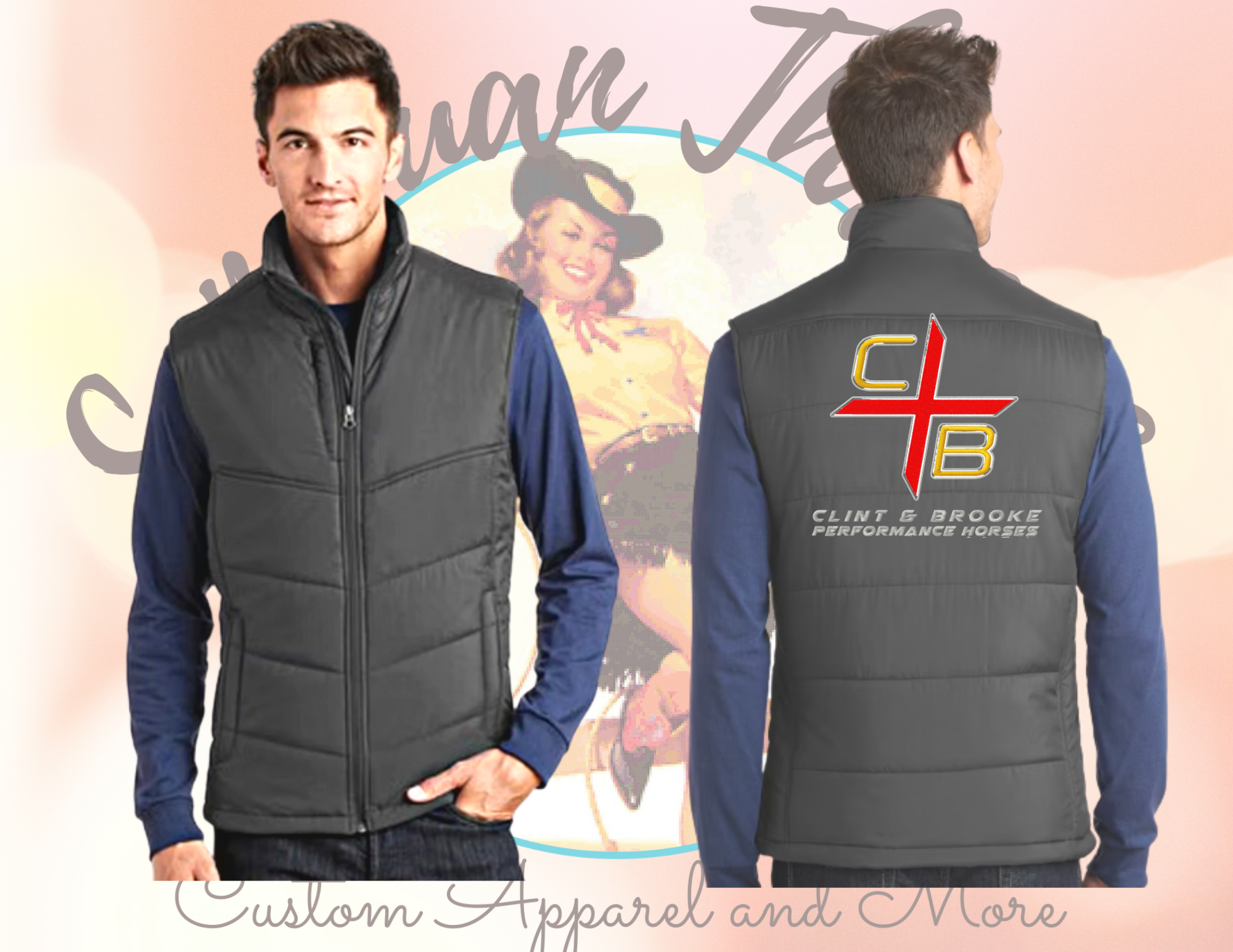 C+B Performance Horses Men's Puffy Vest