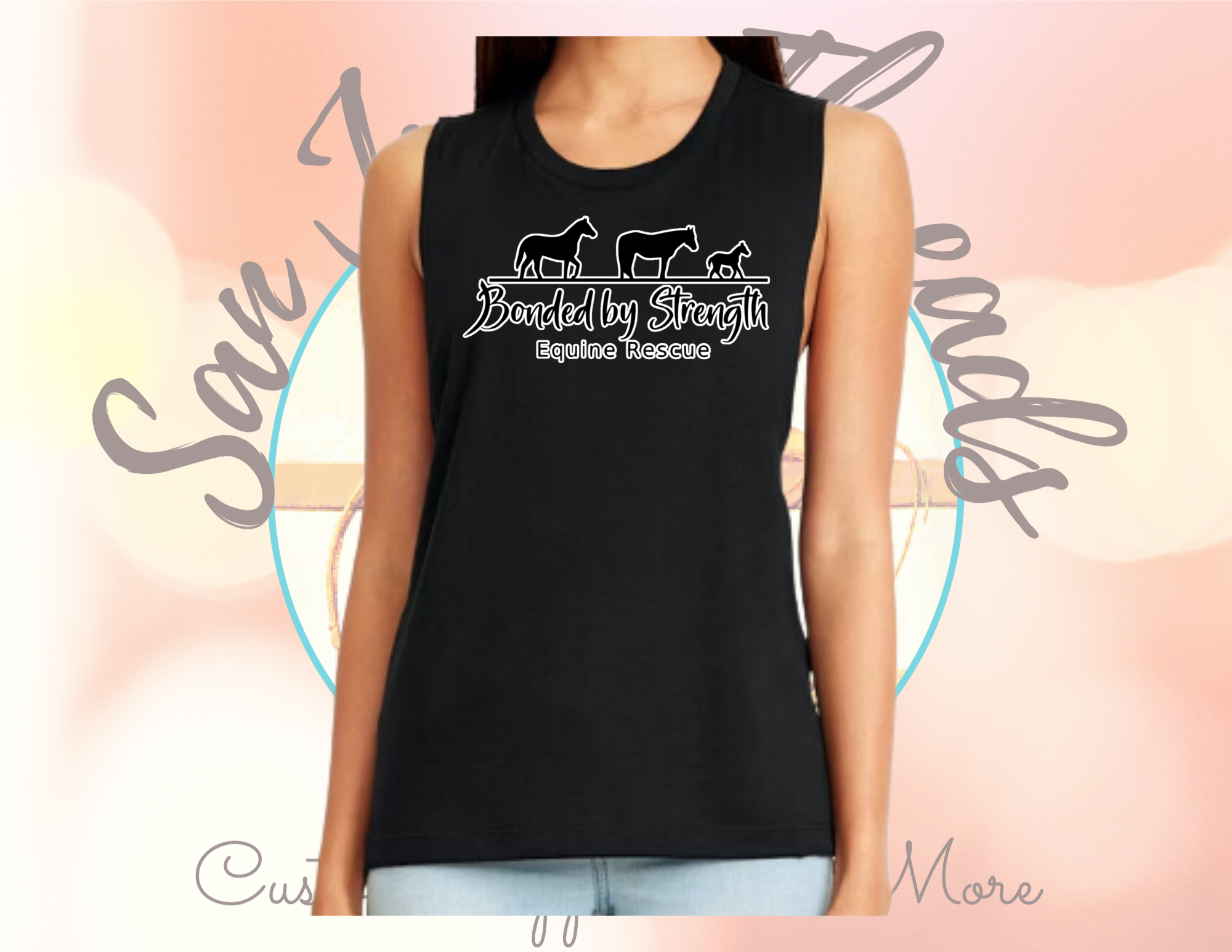 Bonded By Strength Muscle Tank (Back Logo)