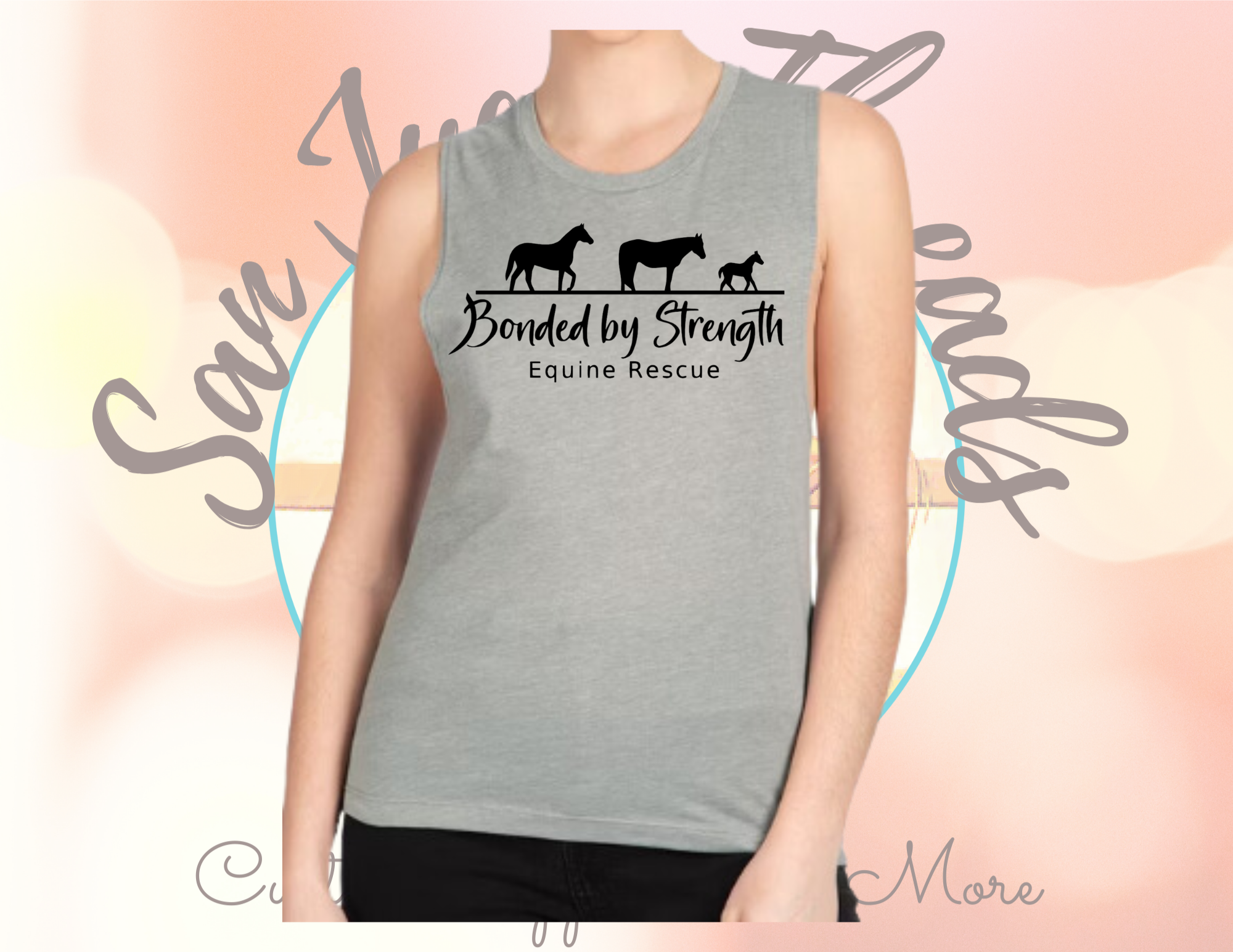 Bonded By Strength Muscle Tank (Back Logo)