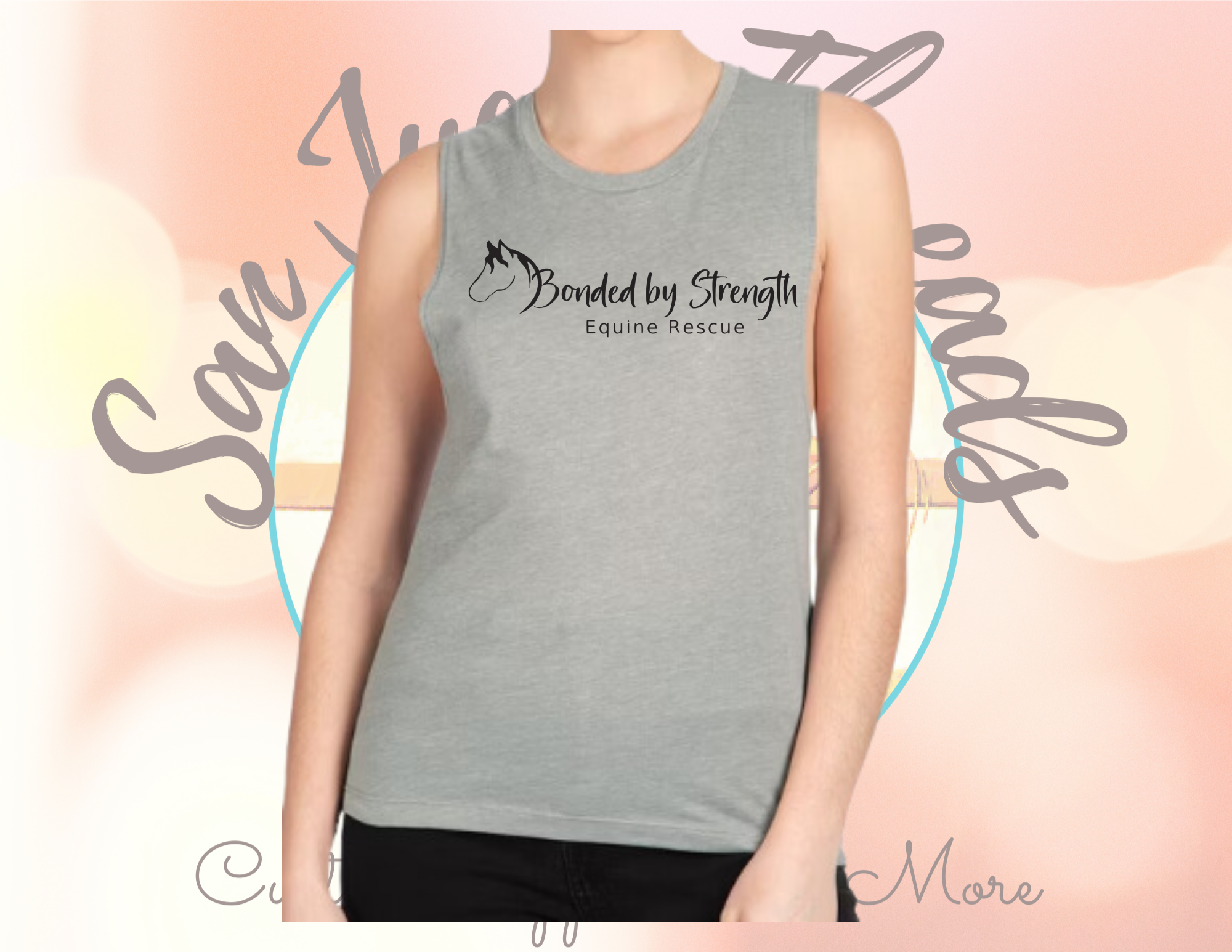 Bonded By Strength Muscle Tank (Front Logo)