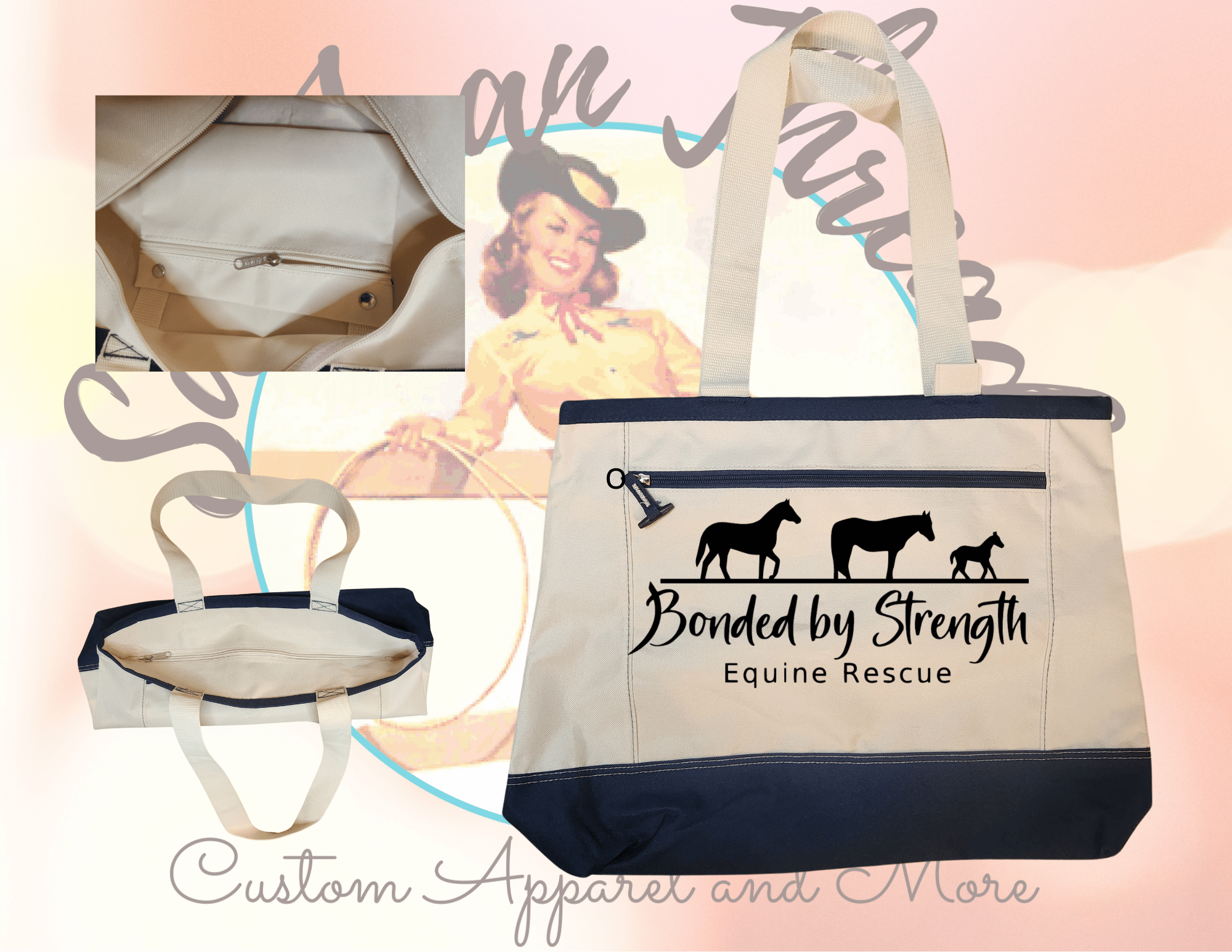 Bonded By Strength Tote (back logo)