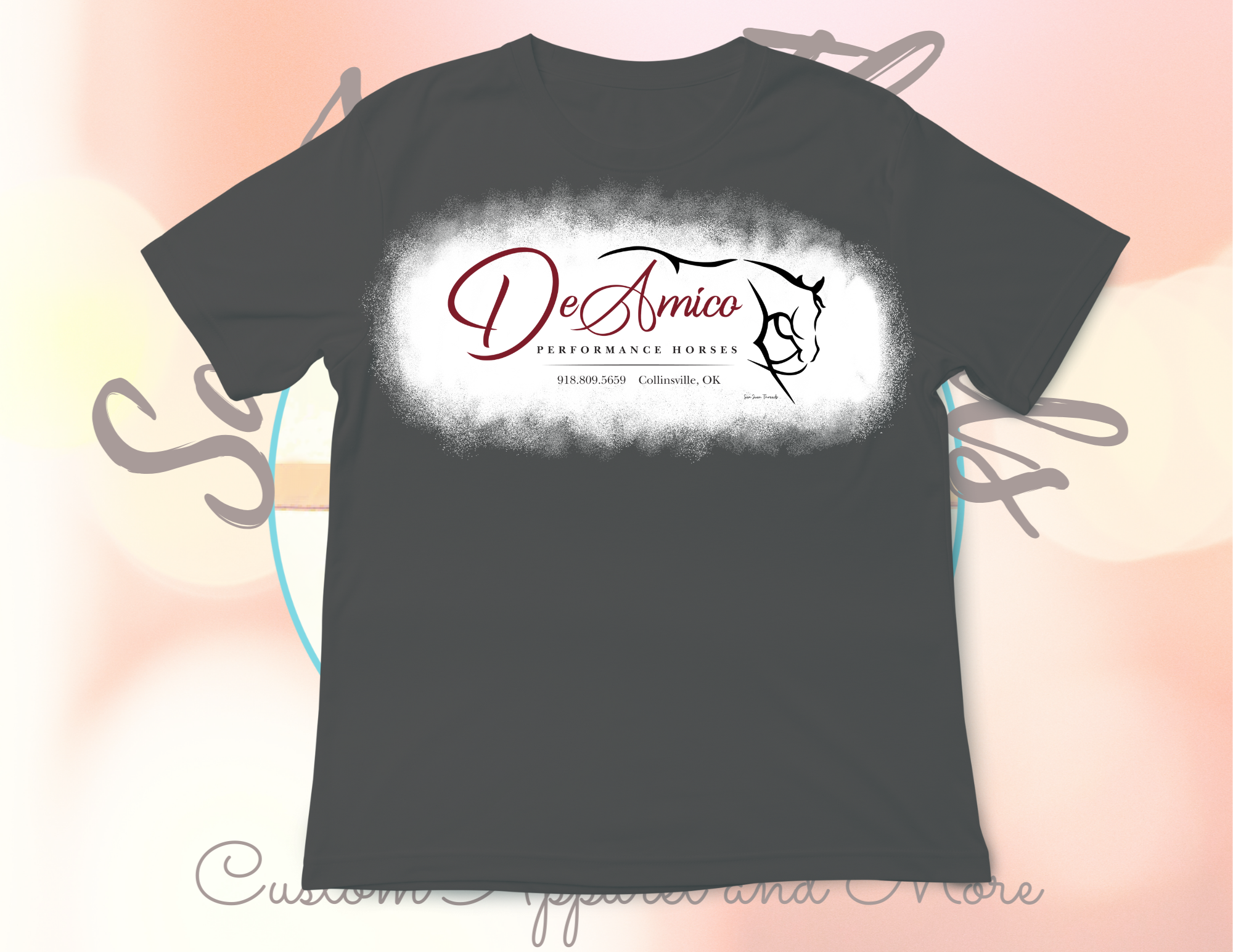 DeAmico Performance Horses  Bleached T-Shirt