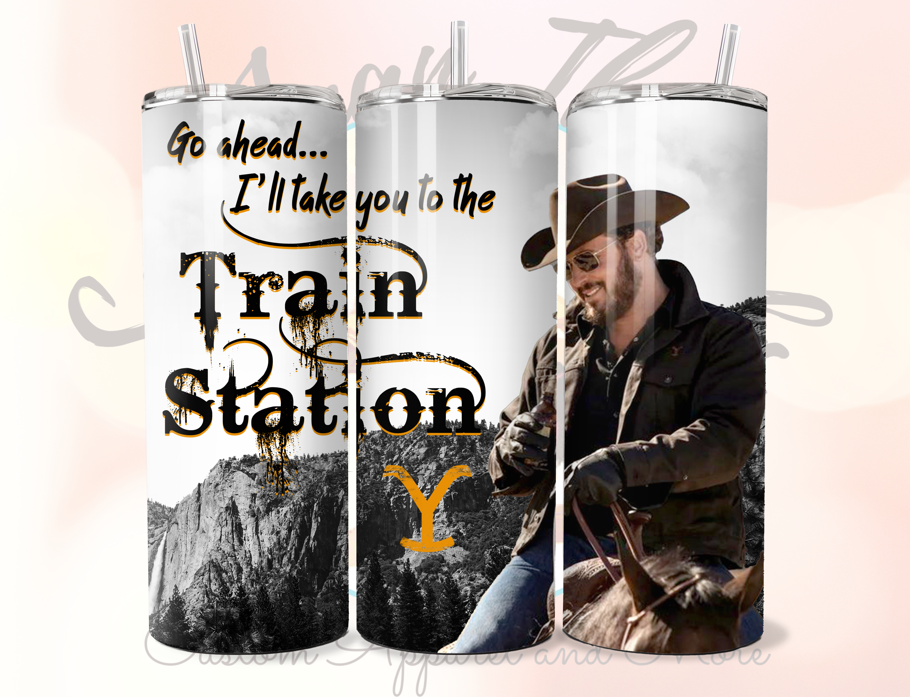 Yellowstone Train Station Tumbler